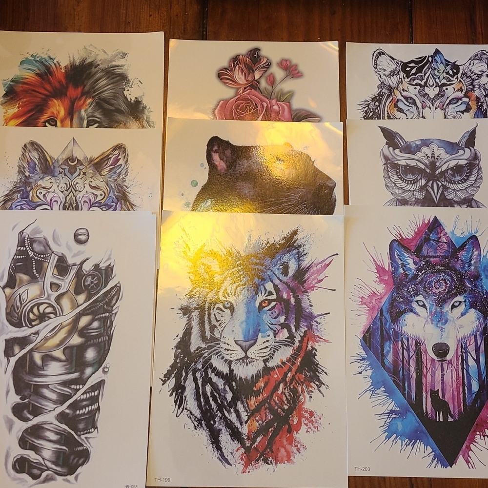 Lot of 56 fake tattoos